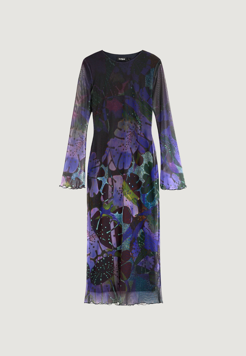 Long dress Desigual VEST_LEAFS_LACROIX