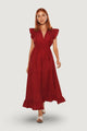 Vestito lungo I am ABITO LUNGO CRINKLE CON MANICA ALETTA