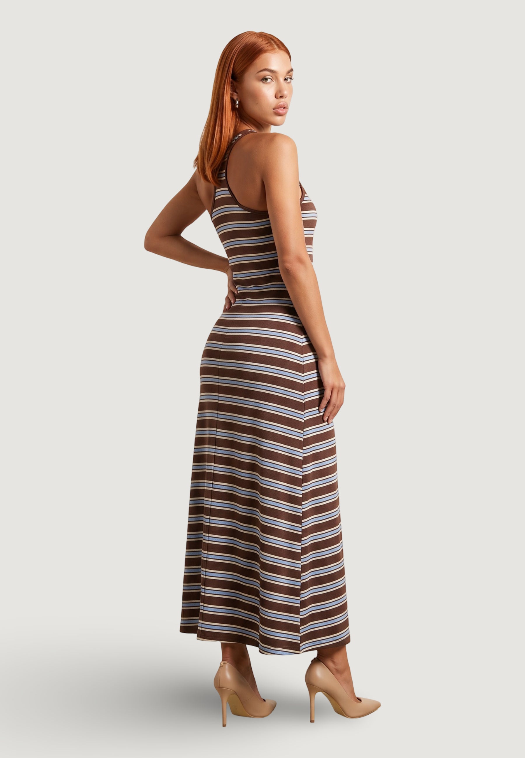 Vestito lungo I am Abito Cotone Righe