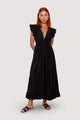 Vestito lungo I am ABITO LUNGO CRINKLE CON MANICA ALETTA