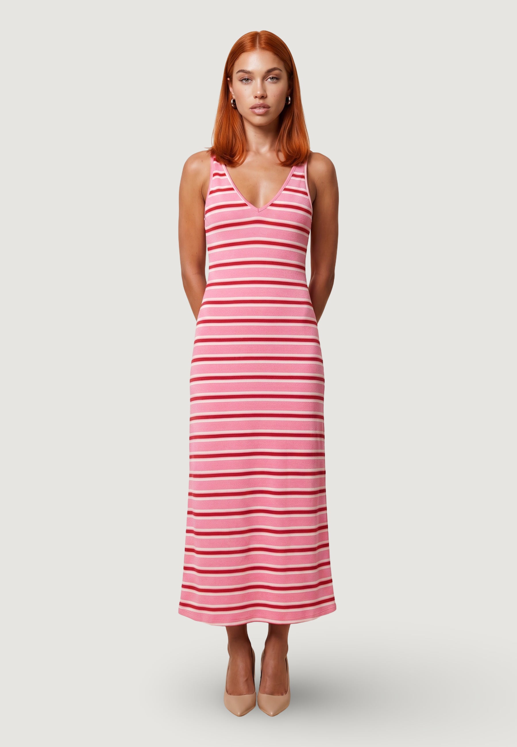 Vestito lungo I am Abito Cotone Righe