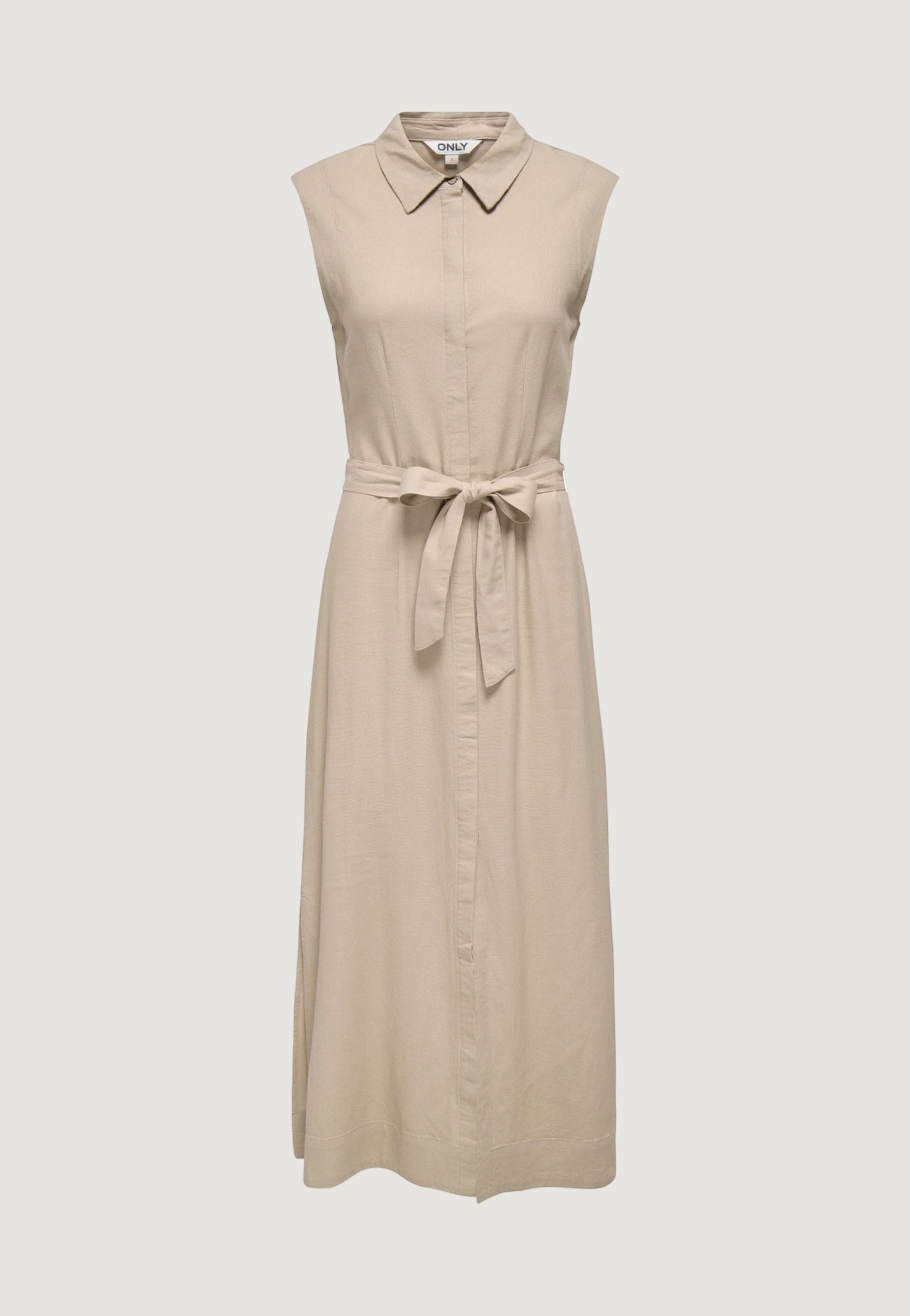 Vestito lungo Only Onlgoa Sl Linen Bl Shirt Dress Cc Pnt