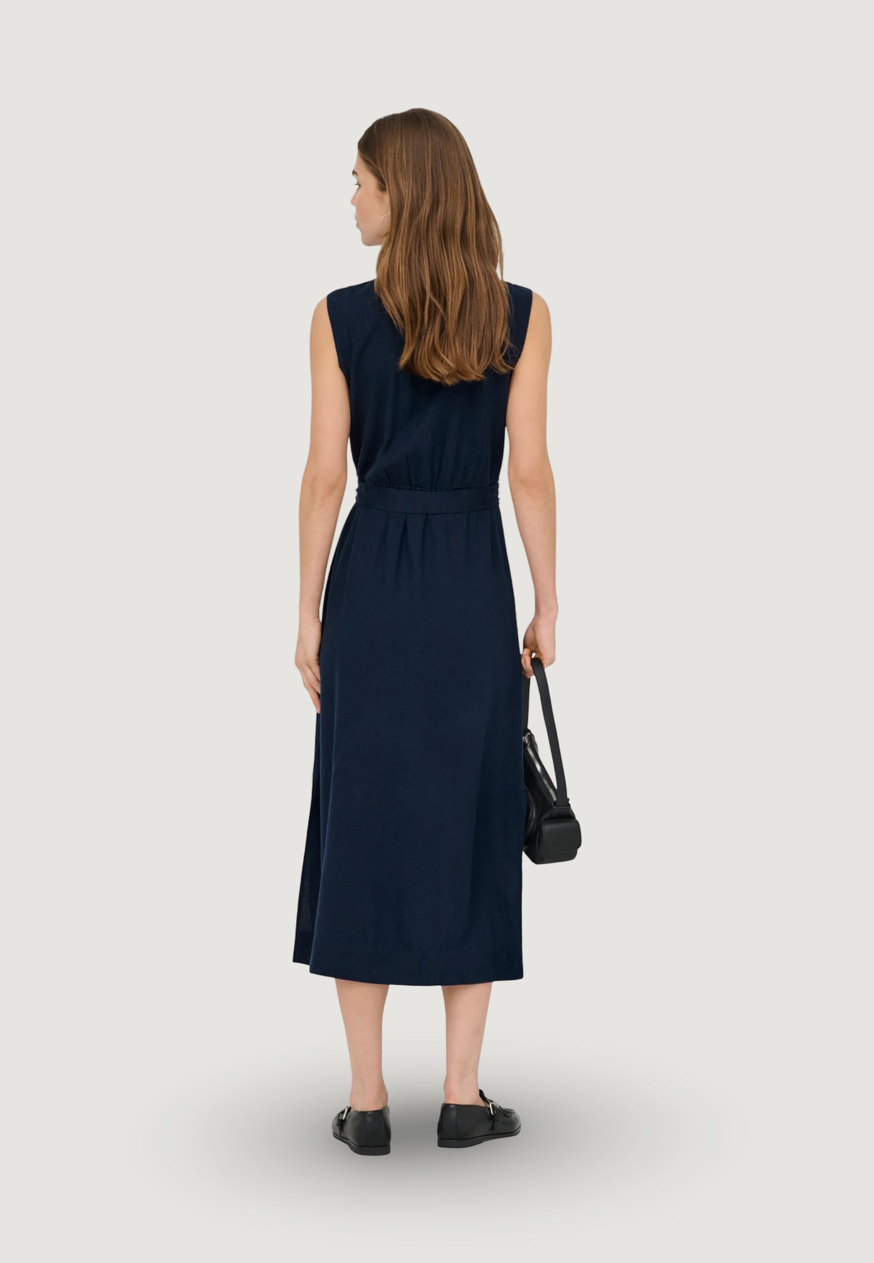 Vestito lungo Only Onlgoa Sl Linen Bl Shirt Dress Cc Pnt