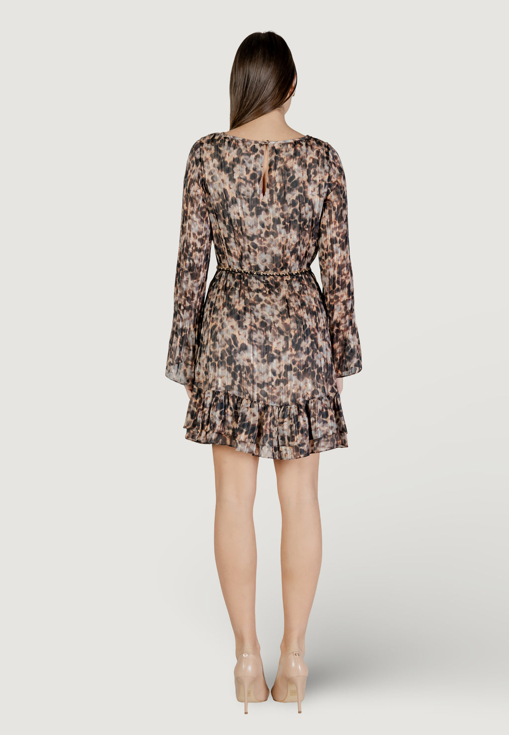 Midi dress Guess LS ILENIA PLEAT DRESS