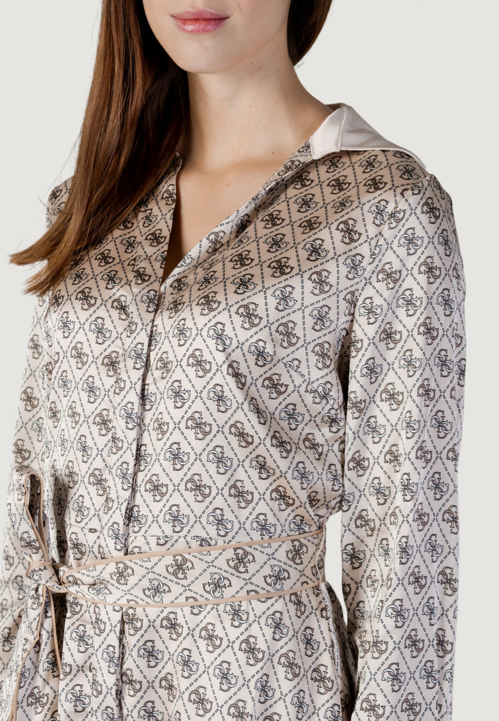 Midi dress Guess LS BLERTA CHEMISIER DRESS