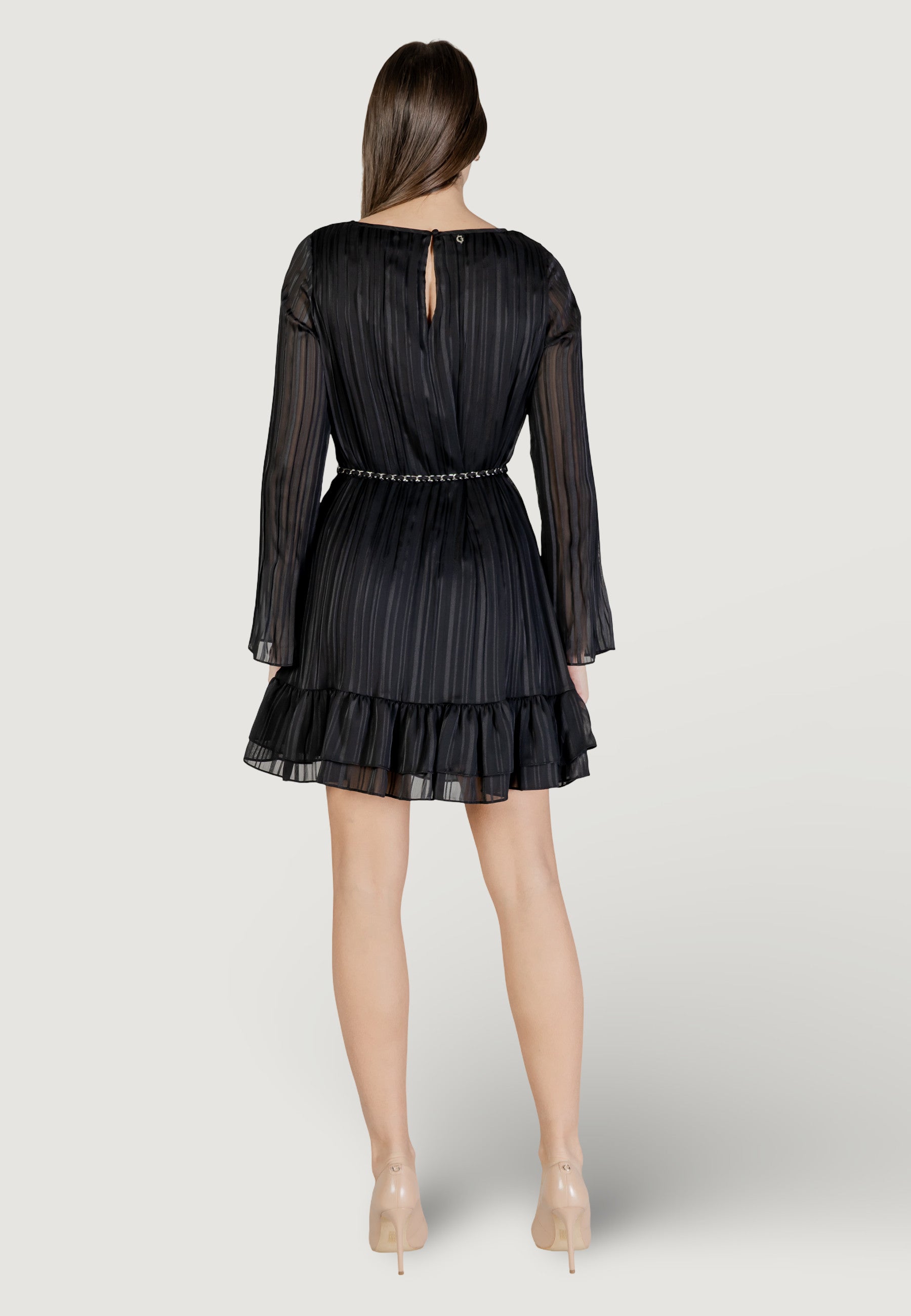 Vestito midi Guess LS ILENIA PLEAT DRESS