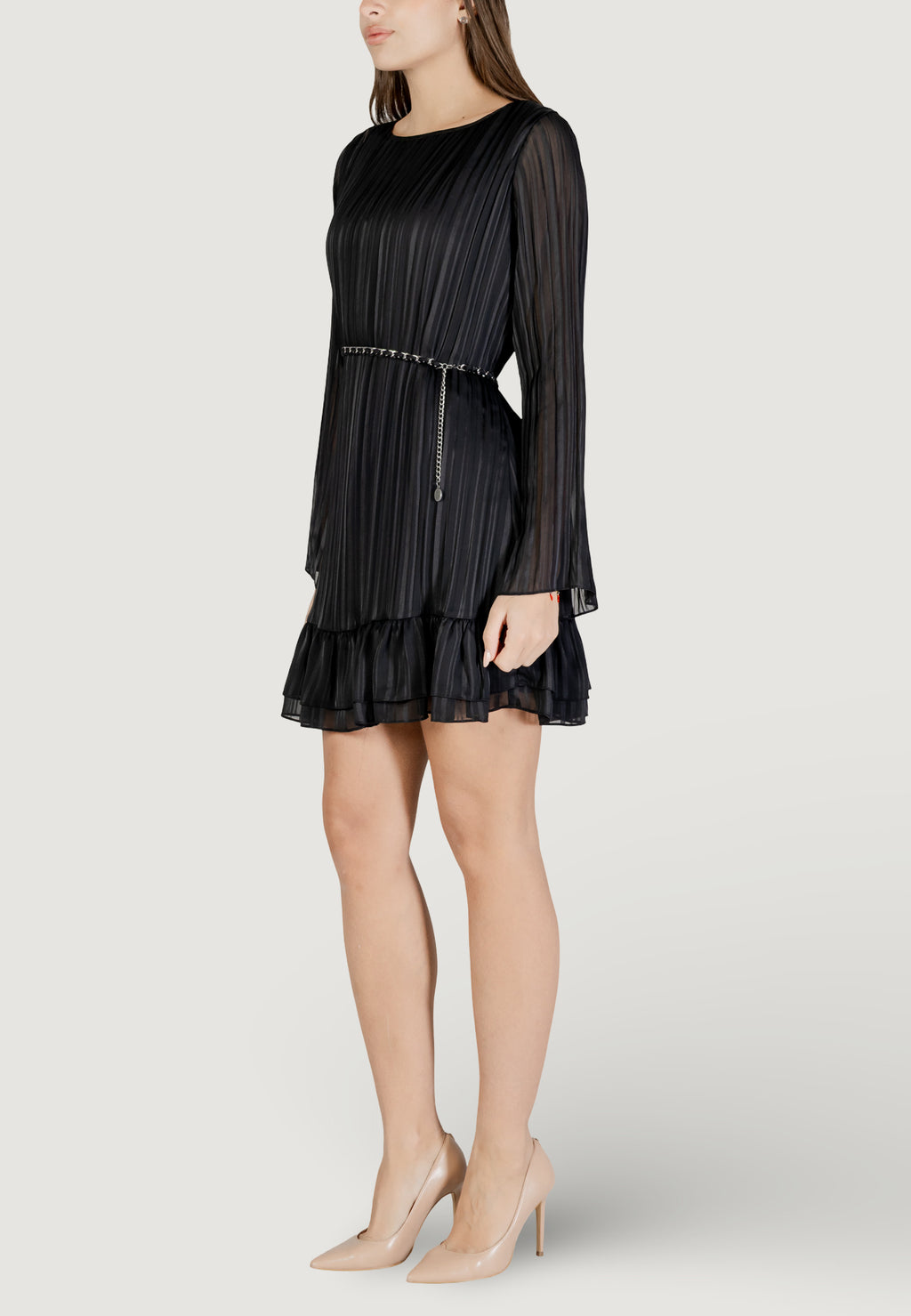 Midi dress Guess LS ILENIA PLEAT DRESS