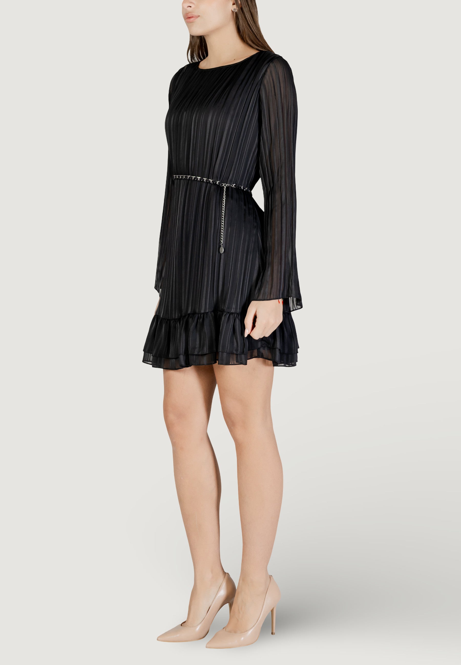 Midi dress Guess LS ILENIA PLEAT DRESS