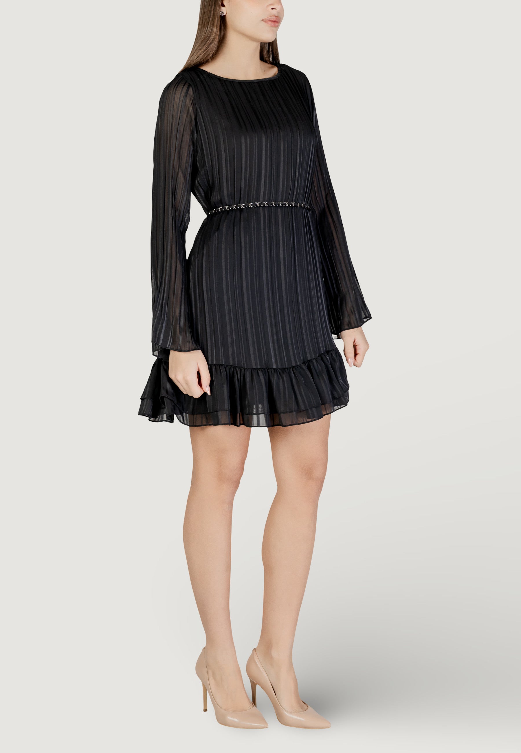 Midi dress Guess LS ILENIA PLEAT DRESS