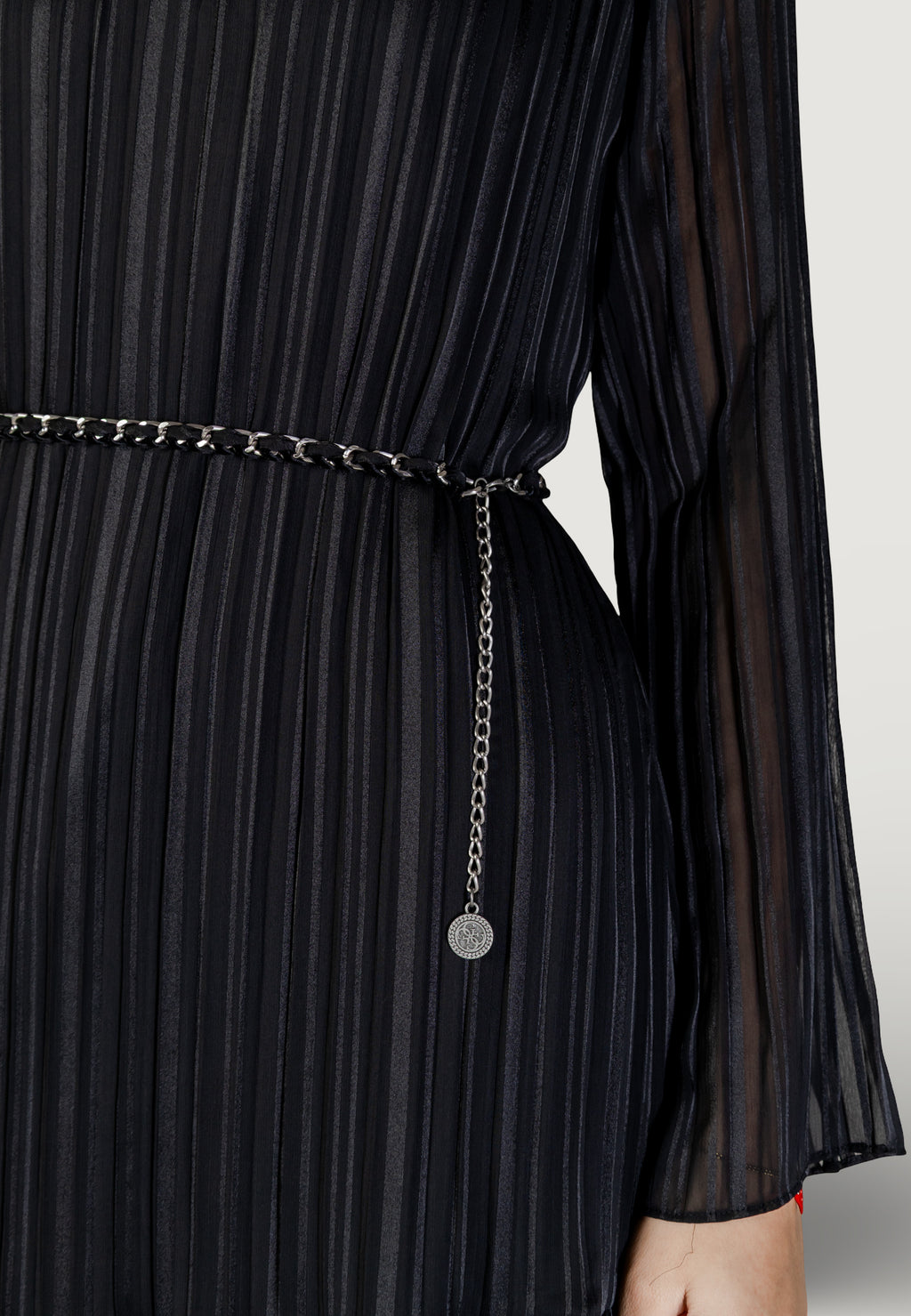 Midi dress Guess LS ILENIA PLEAT DRESS