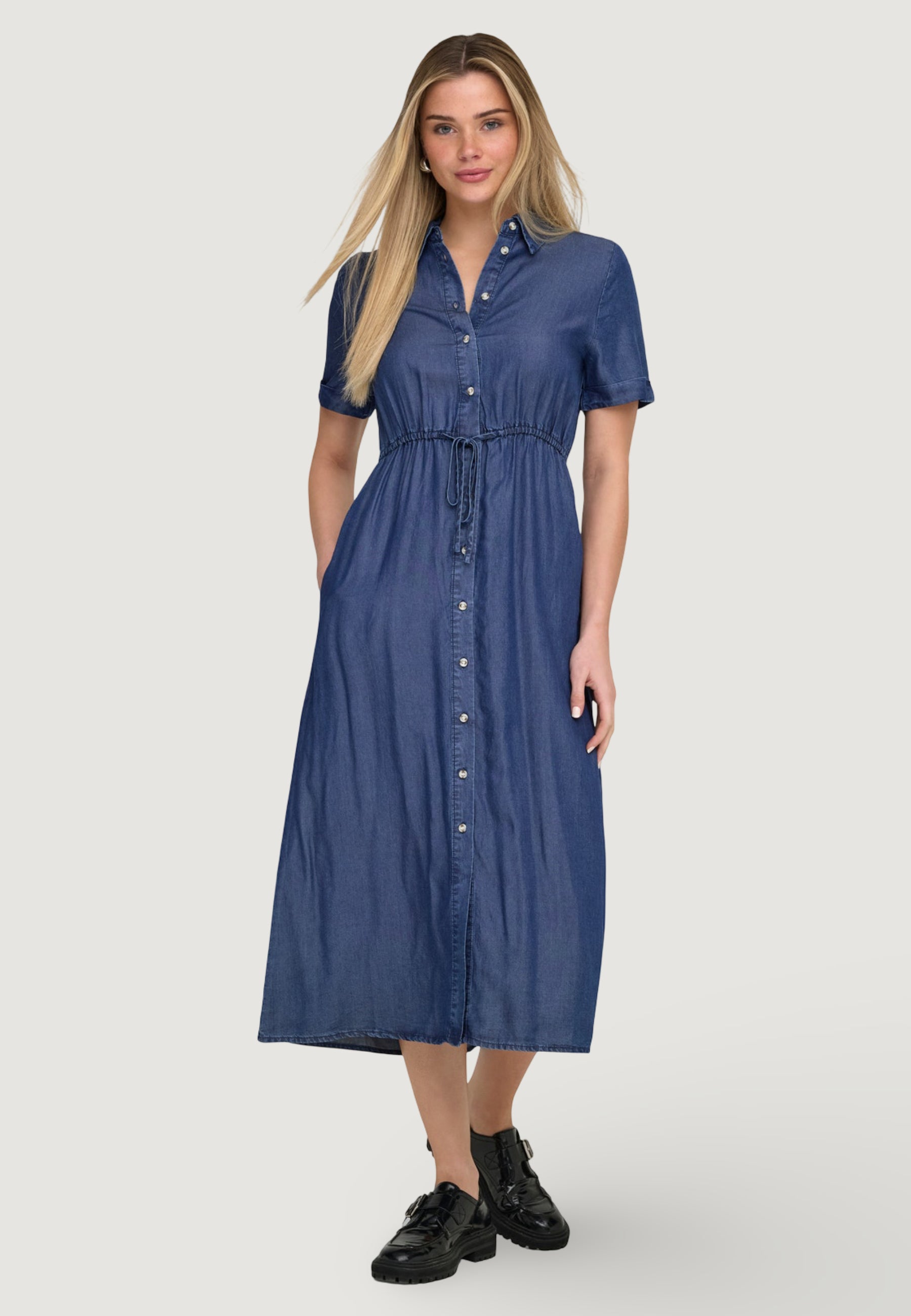 Vestito midi Only Onlcharis Life 2/4 Shirt Dress Wvn Cc