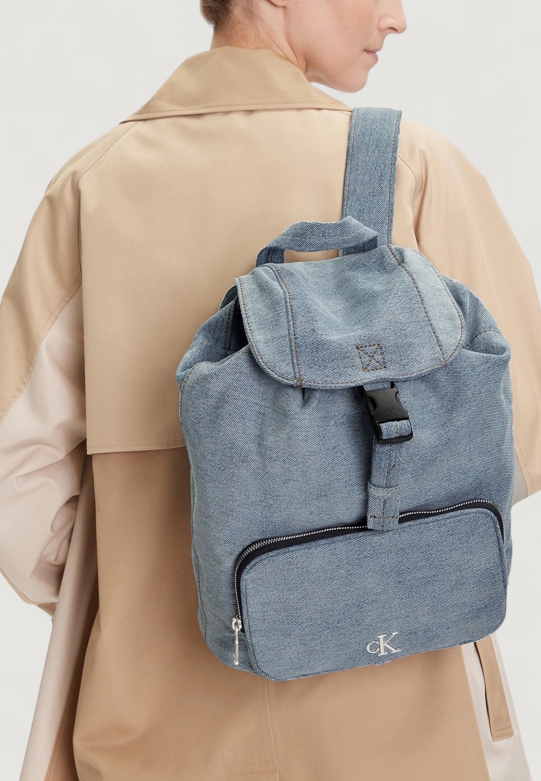 Backpack Calvin Klein DENIM LUNA MINI FLAP BACKPACK