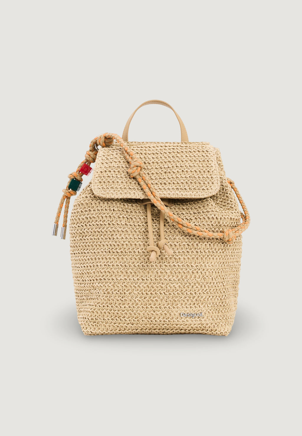 Backpack Desigual BACK_HALF LOGO RAFFIA L