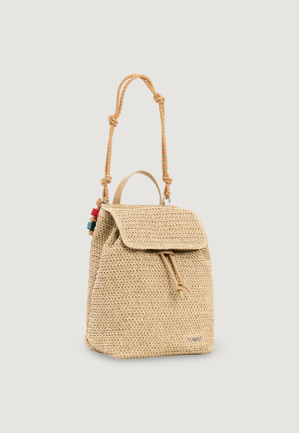 Backpack Desigual BACK_HALF LOGO RAFFIA L