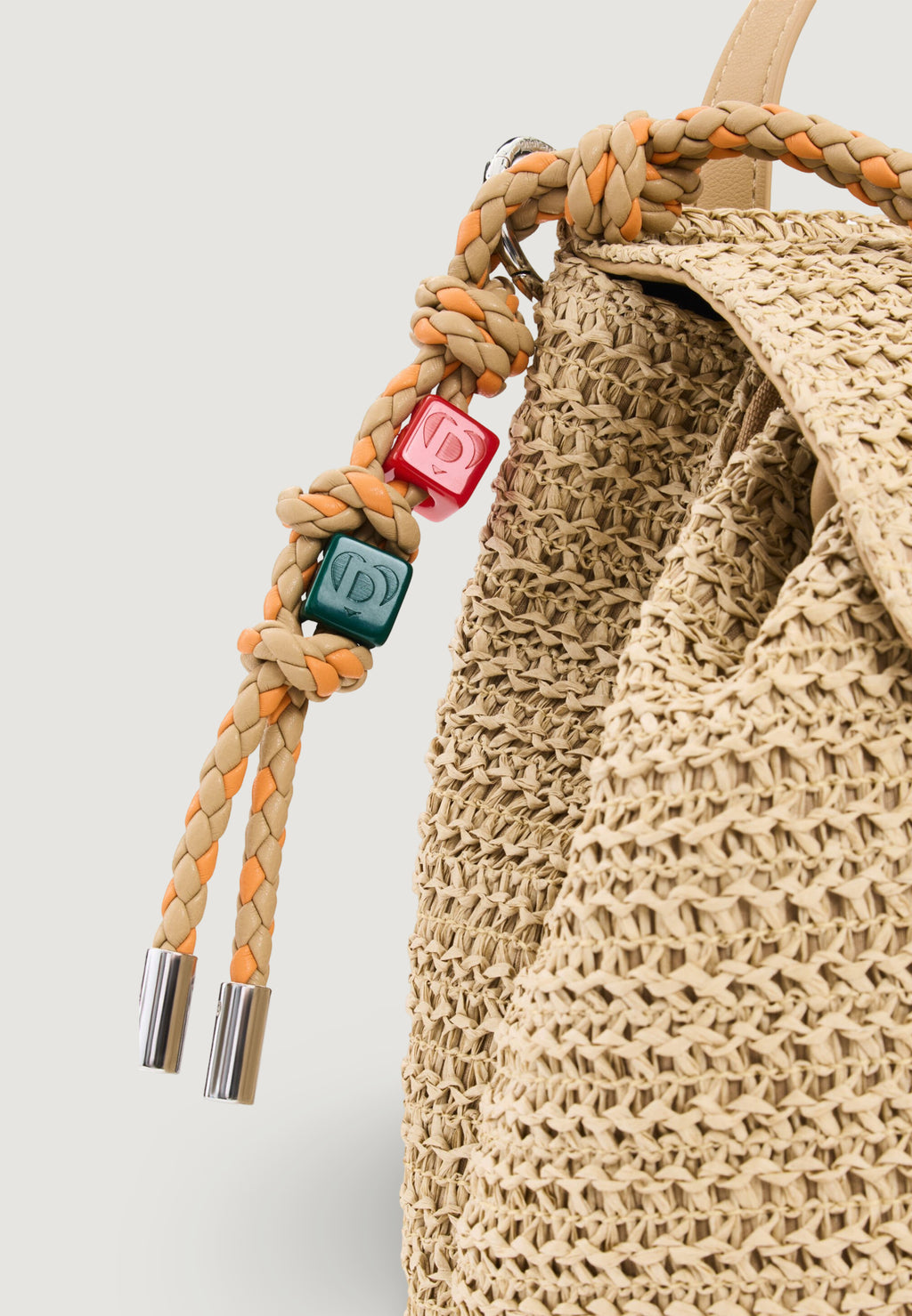 Backpack Desigual BACK_HALF LOGO RAFFIA L