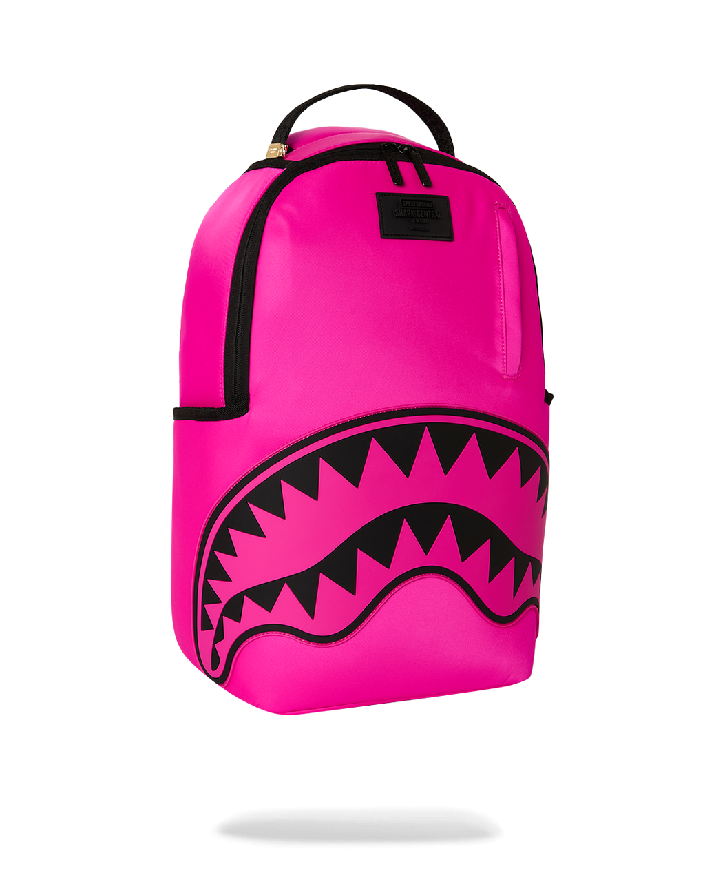 Backpack Sprayground SHARK CENTRAL WHITE STENCIL SHARK PINK NYLON BACKPACK