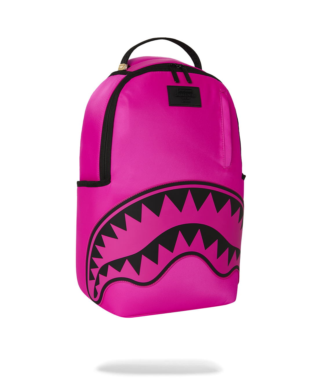 Backpack Sprayground SHARK CENTRAL WHITE STENCIL SHARK PINK NYLON BACKPACK