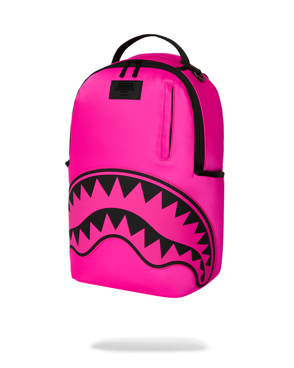 Backpack Sprayground SHARK CENTRAL WHITE STENCIL SHARK PINK NYLON BACKPACK