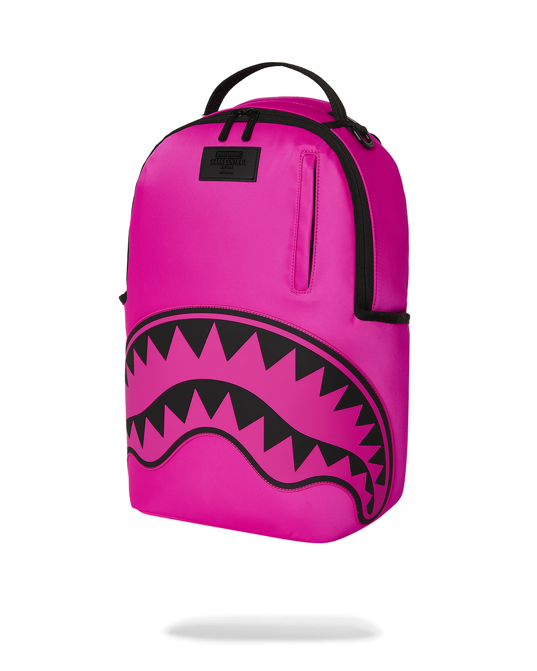 Backpack Sprayground SHARK CENTRAL WHITE STENCIL SHARK PINK NYLON BACKPACK