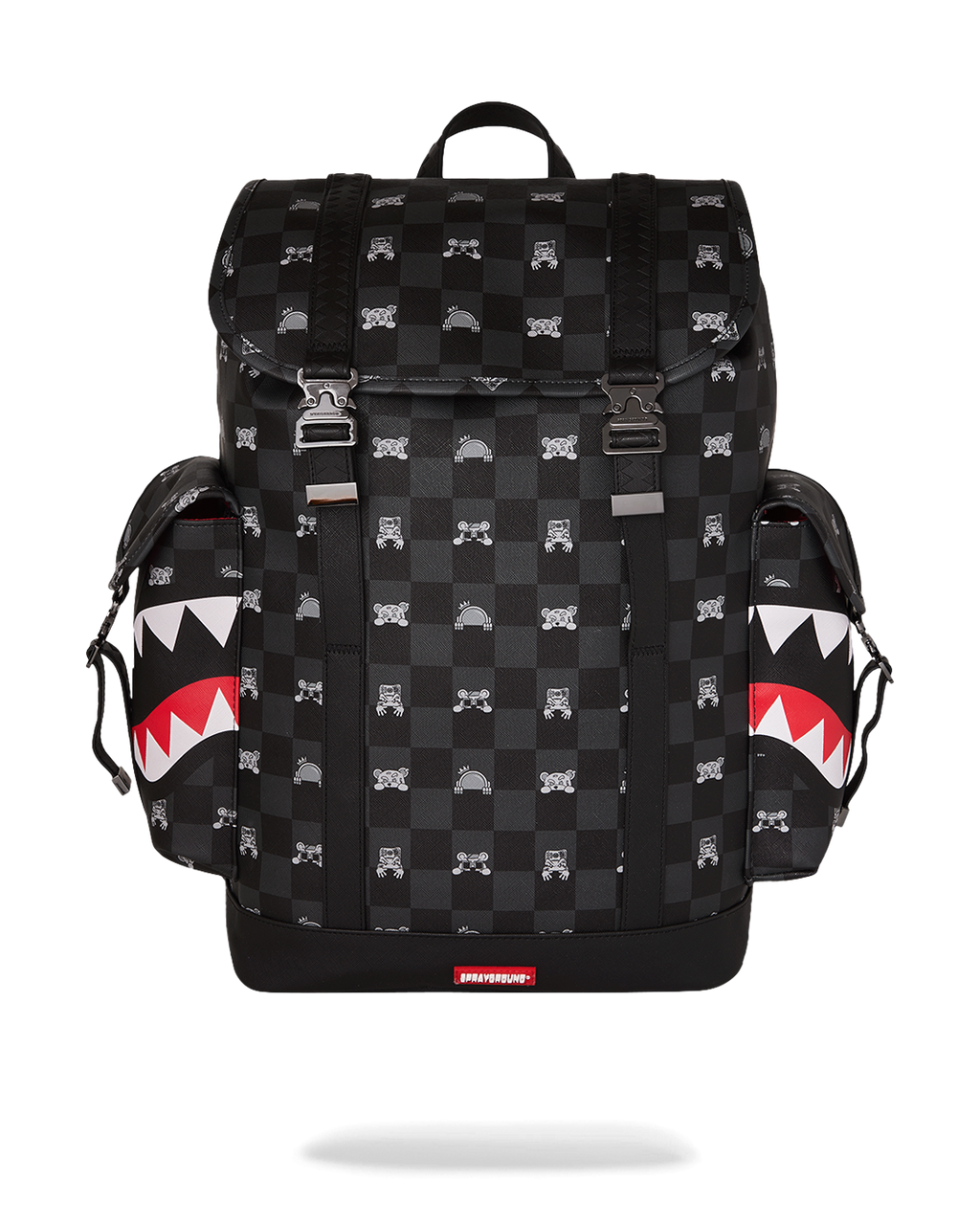 Backpack Sprayground GRAY PEEKING CHARACTER CHECK MONTE CARLO