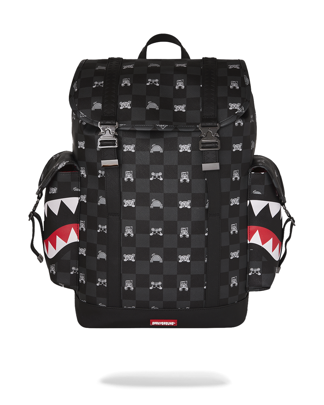 Backpack Sprayground GRAY PEEKING CHARACTER CHECK MONTE CARLO