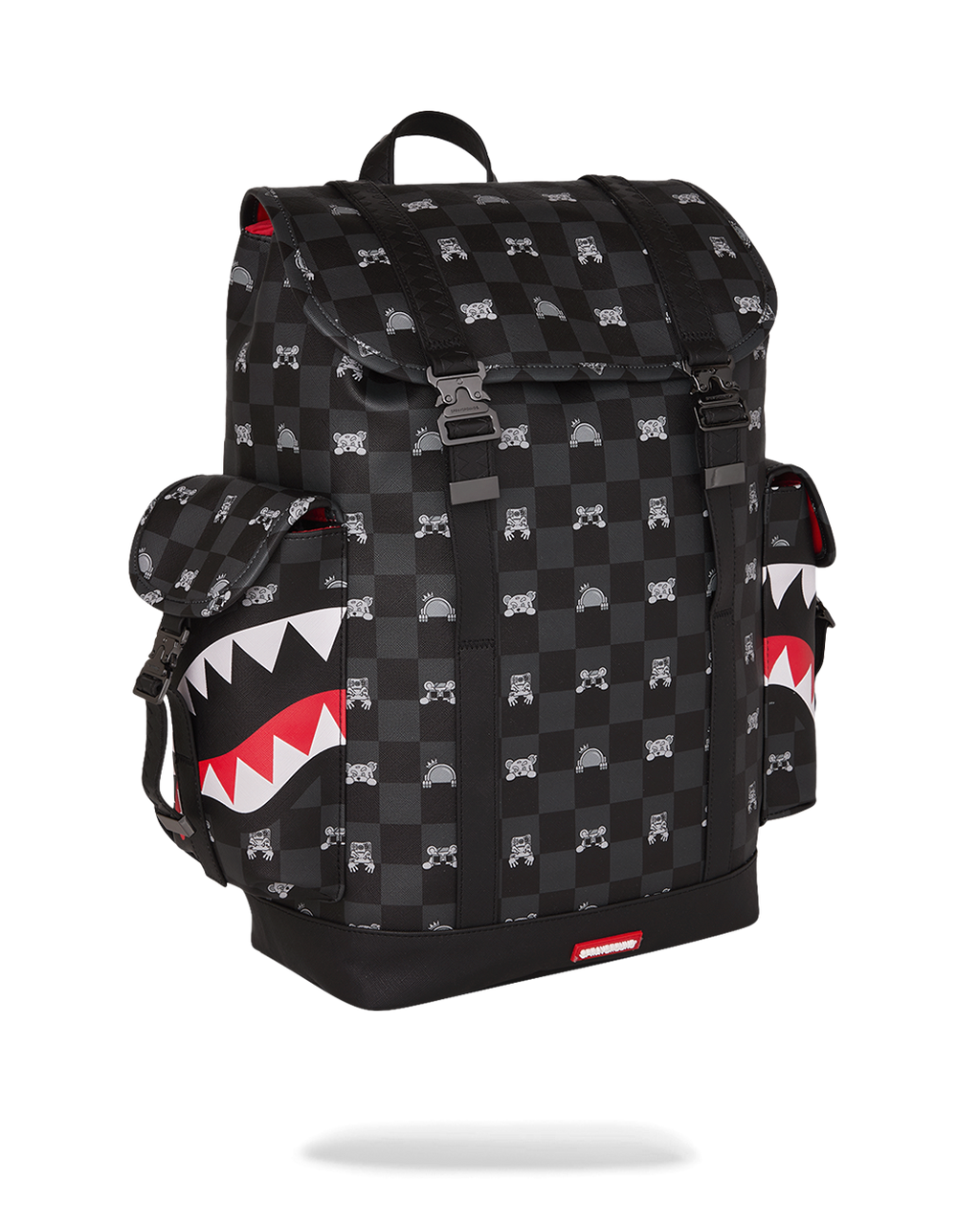 Backpack Sprayground GRAY PEEKING CHARACTER CHECK MONTE CARLO