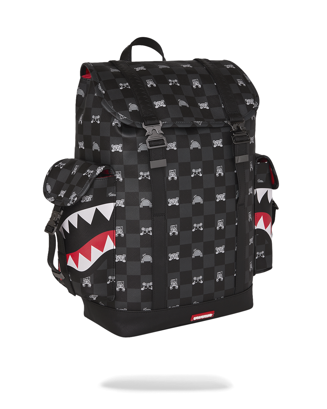 Backpack Sprayground GRAY PEEKING CHARACTER CHECK MONTE CARLO