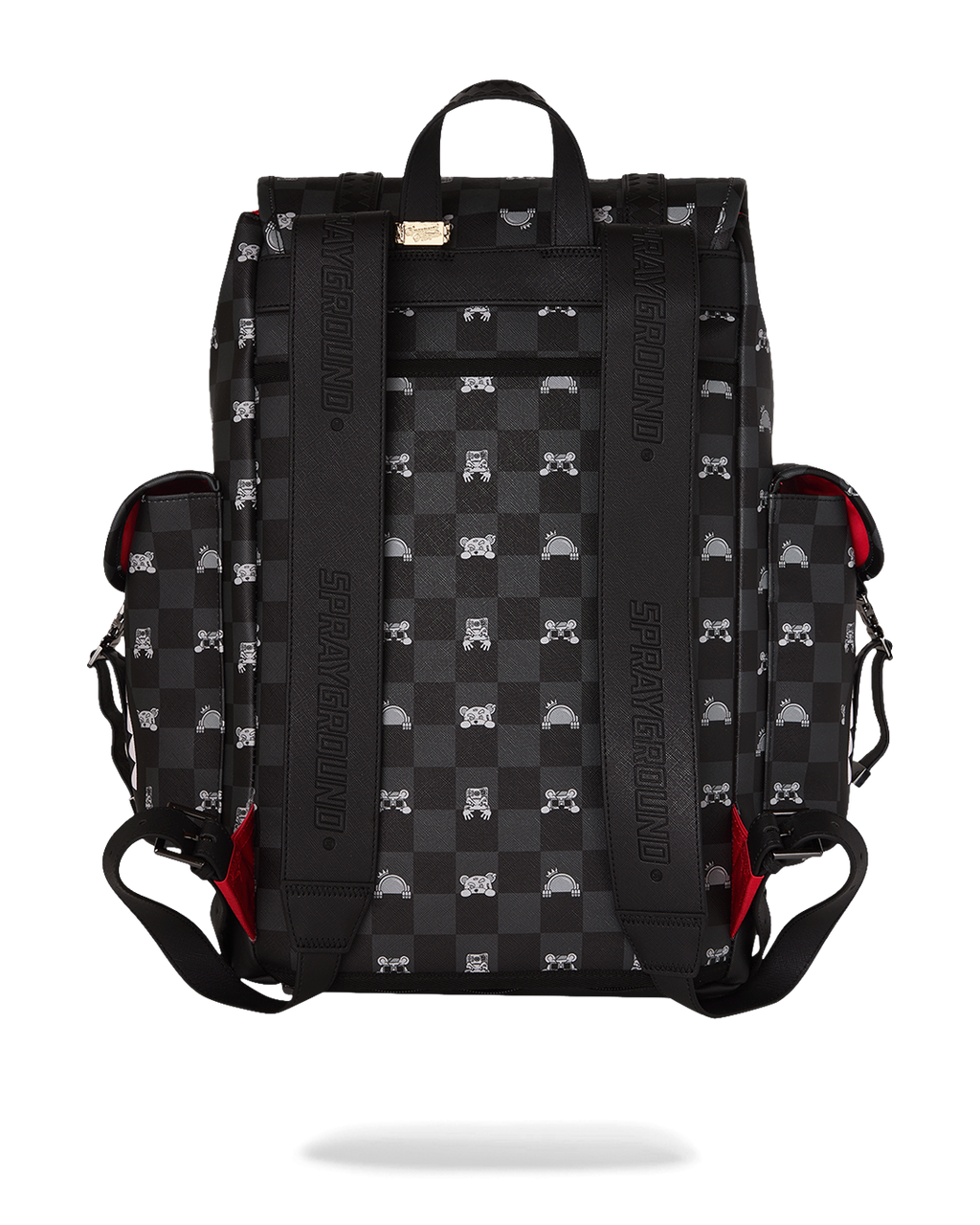 Backpack Sprayground GRAY PEEKING CHARACTER CHECK MONTE CARLO