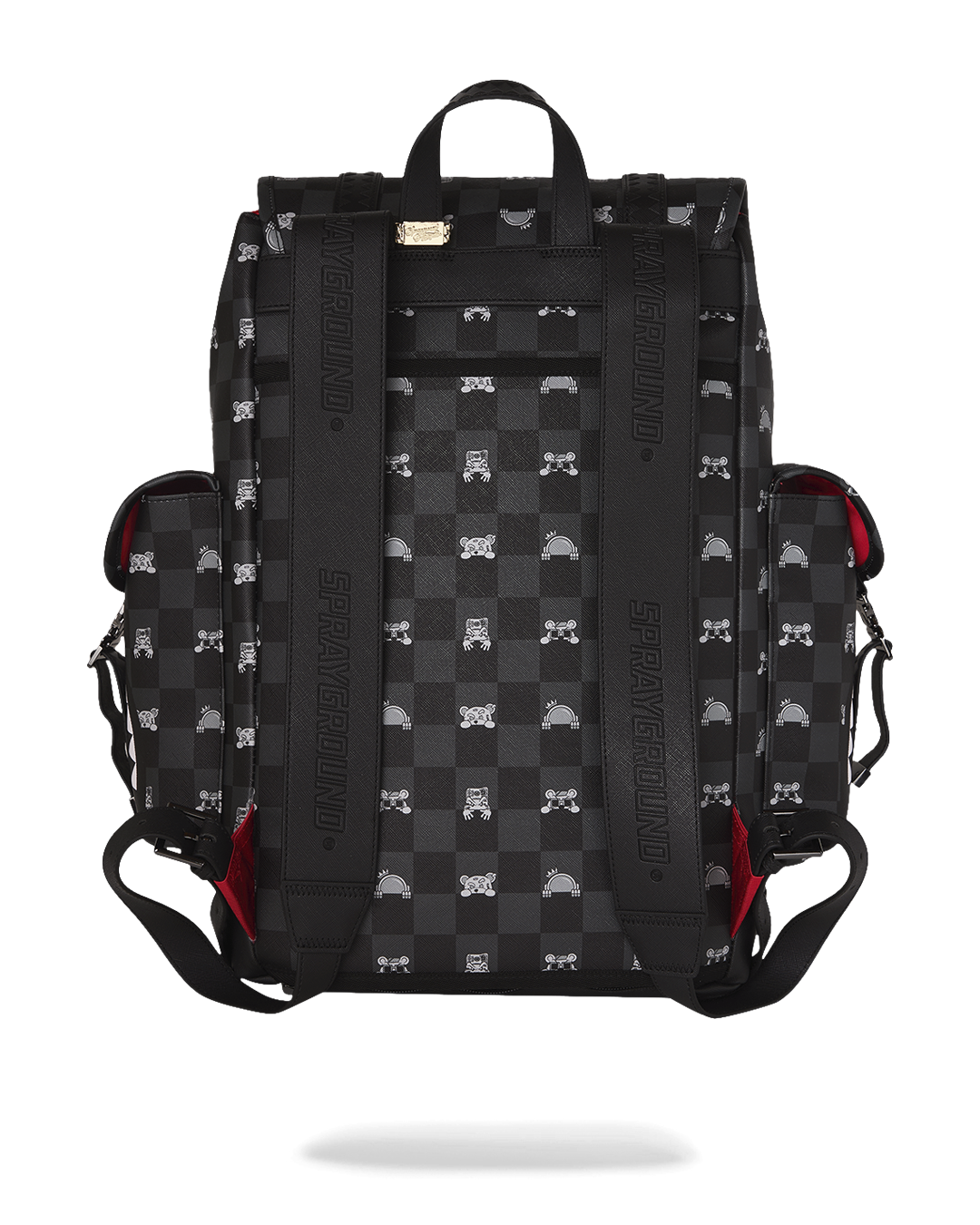 Backpack Sprayground GRAY PEEKING CHARACTER CHECK MONTE CARLO