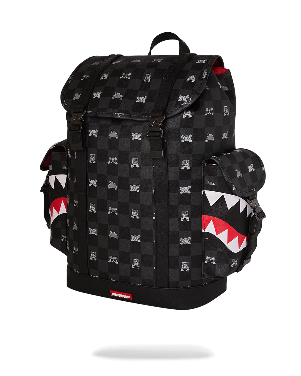 Backpack Sprayground GRAY PEEKING CHARACTER CHECK MONTE CARLO