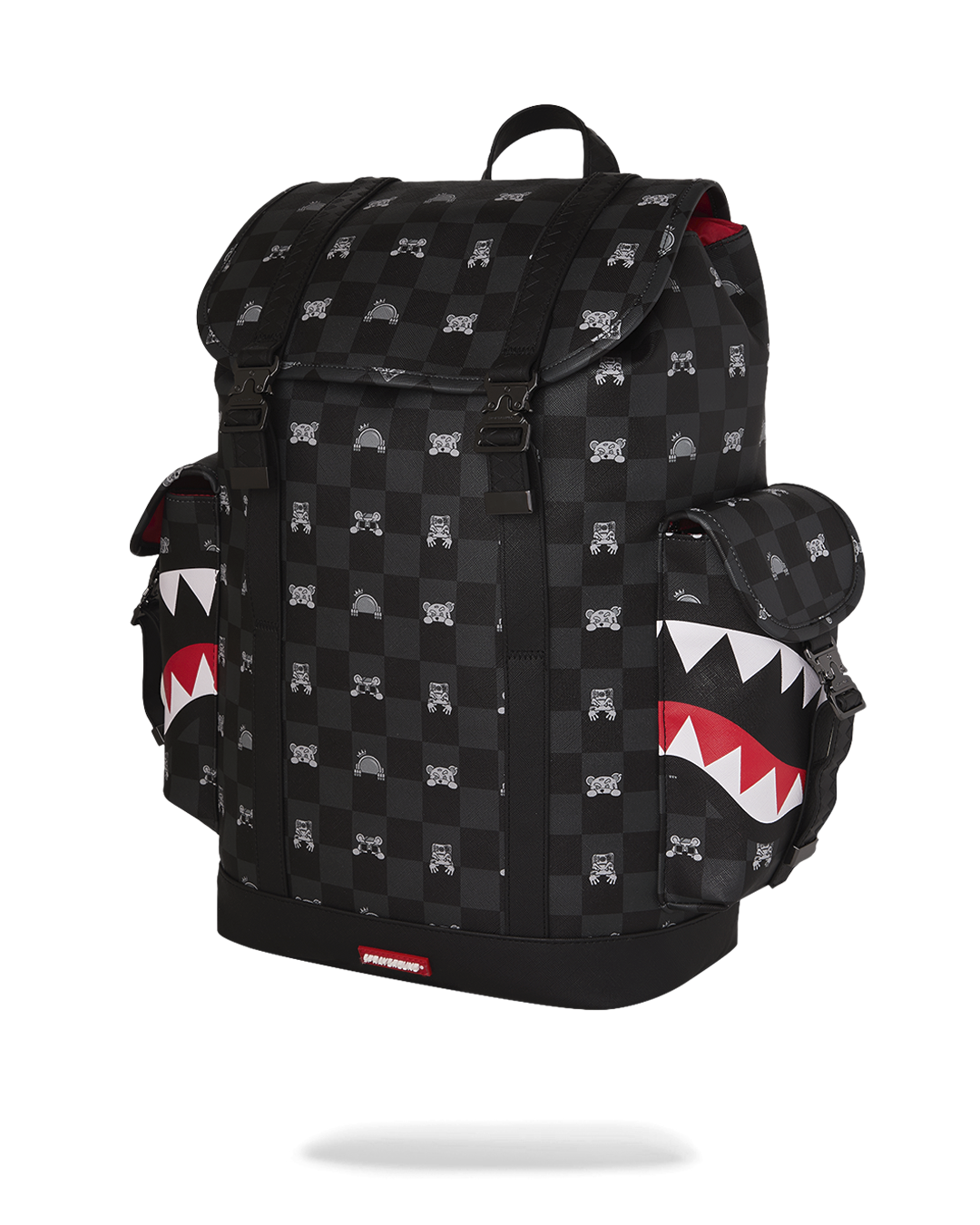 Backpack Sprayground GRAY PEEKING CHARACTER CHECK MONTE CARLO