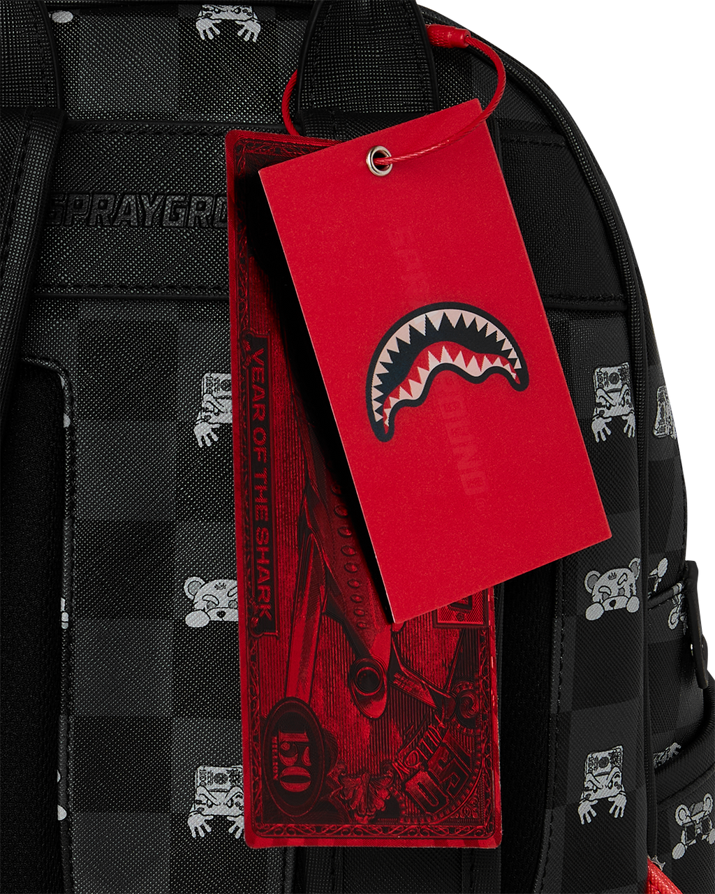 Backpack Sprayground GRAY PEEKING CHARACTER CHECK SAVAGE BACKPACK