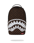 Zaino Sprayground BROWN AND CREAM DRIP CHECK SHARK BACKPACK