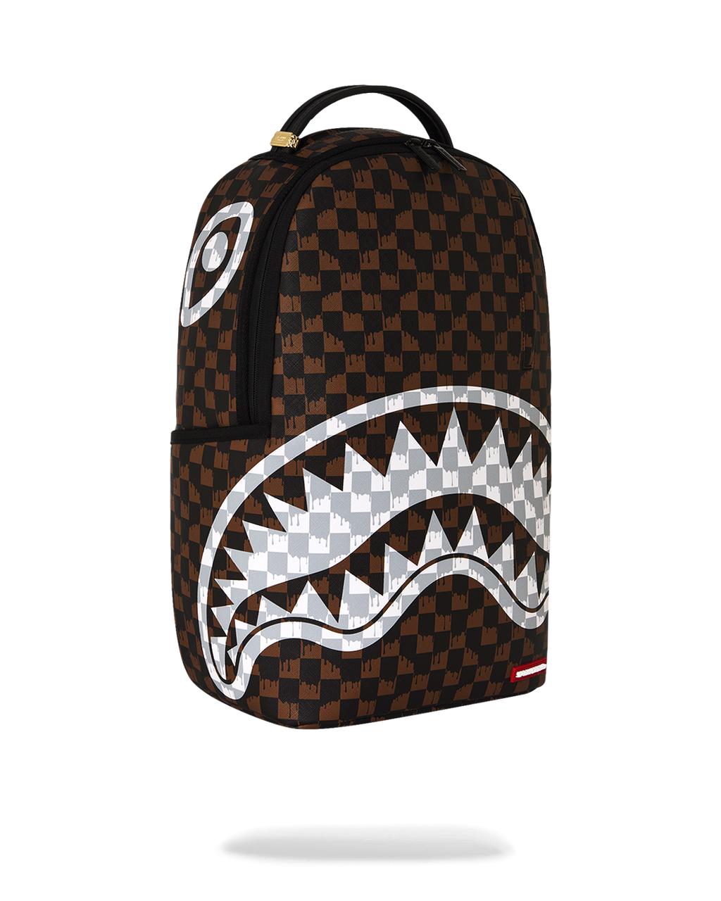 Zaino Sprayground BROWN AND CREAM DRIP CHECK SHARK BACKPACK