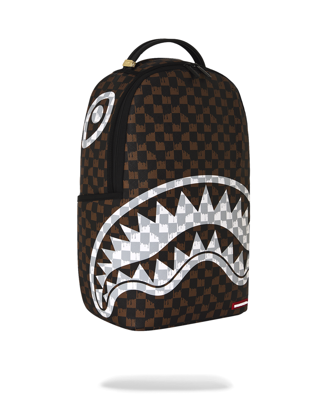 Zaino Sprayground BROWN AND CREAM DRIP CHECK SHARK BACKPACK
