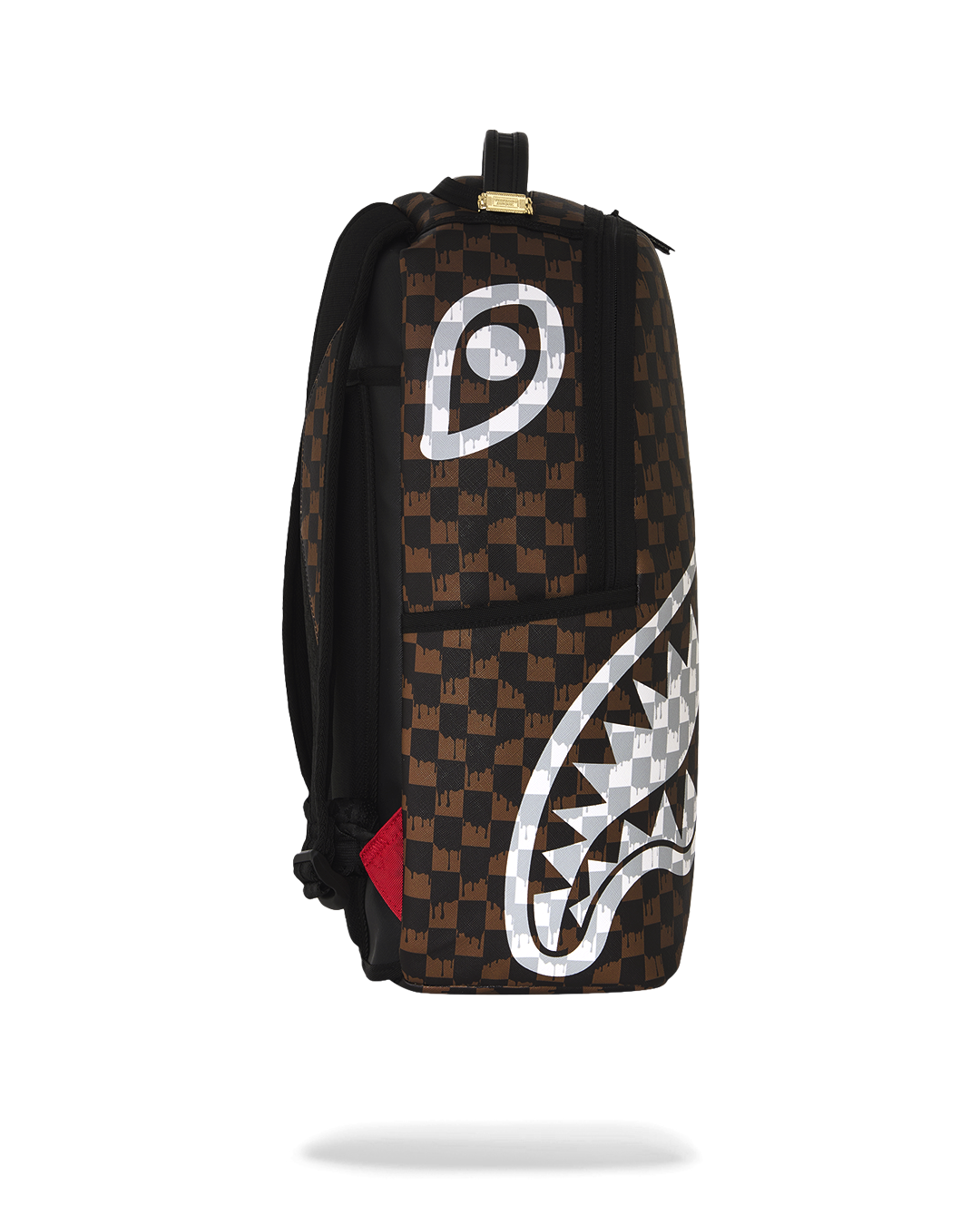 Zaino Sprayground BROWN AND CREAM DRIP CHECK SHARK BACKPACK