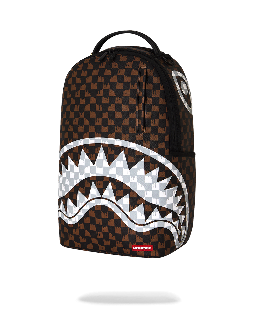 Zaino Sprayground BROWN AND CREAM DRIP CHECK SHARK BACKPACK
