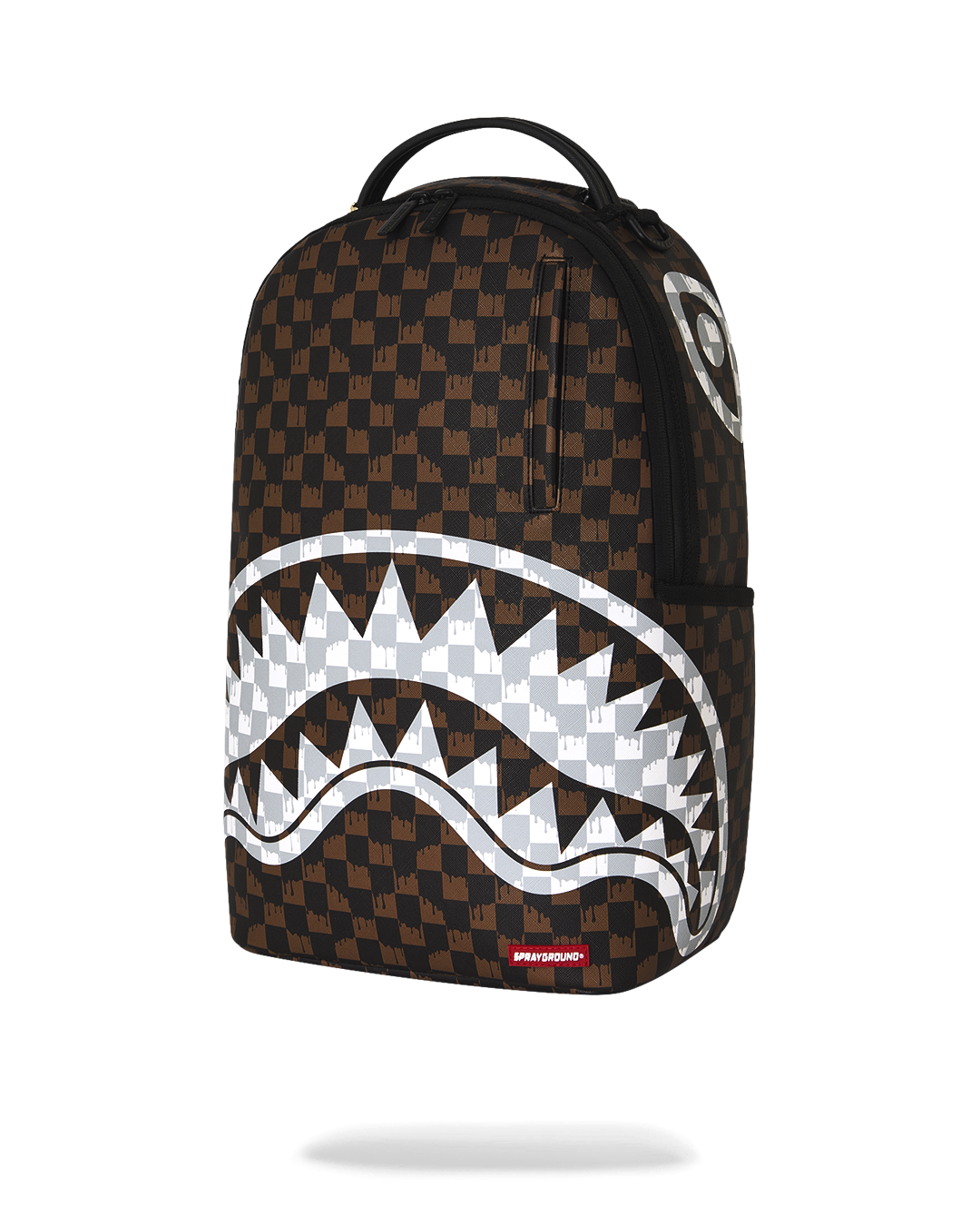 Zaino Sprayground BROWN AND CREAM DRIP CHECK SHARK BACKPACK