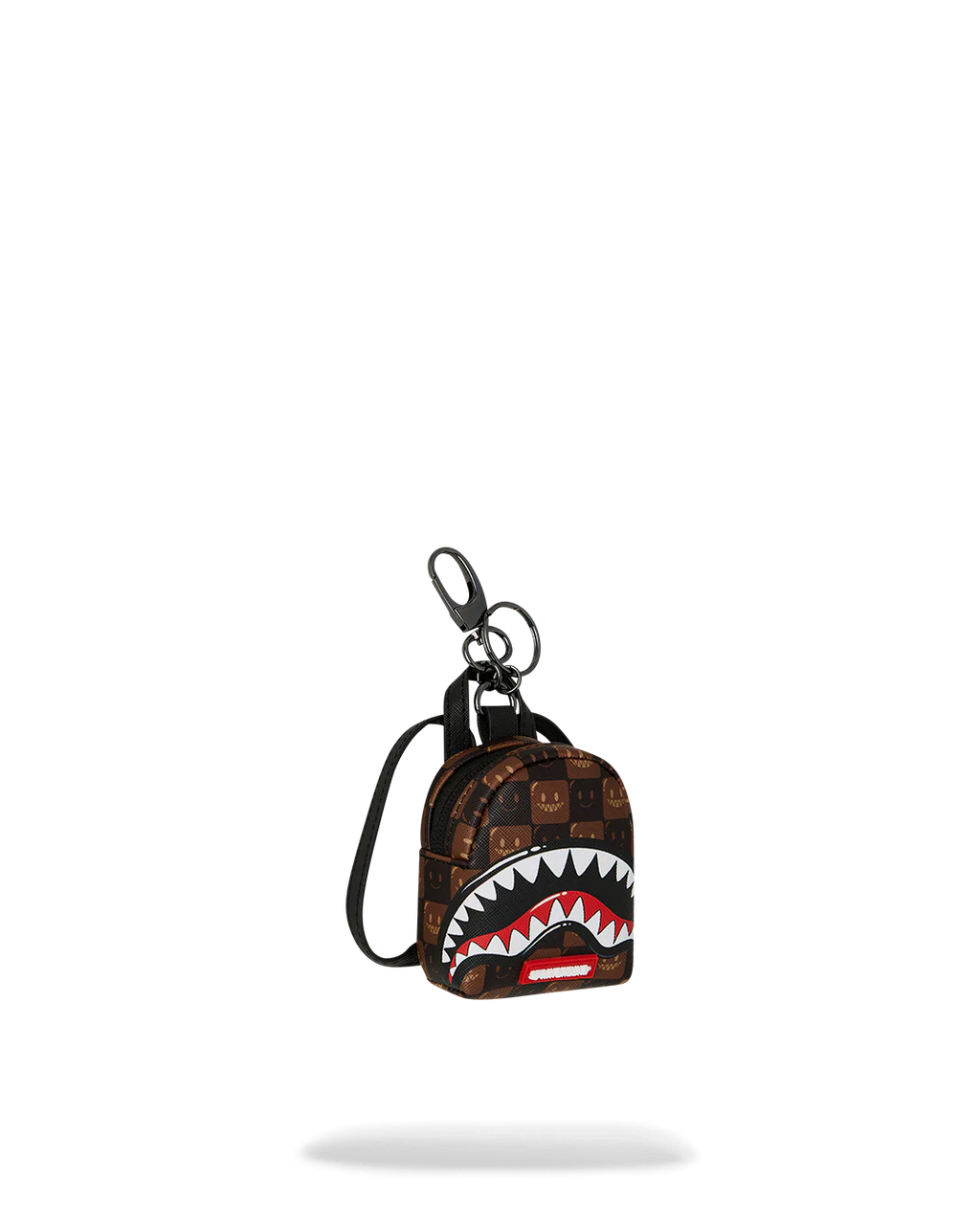 Zaino Sprayground SHARKS IN PARIS WTF BUBBLE BROWN CHECK BACKPACK KEYCHAIN