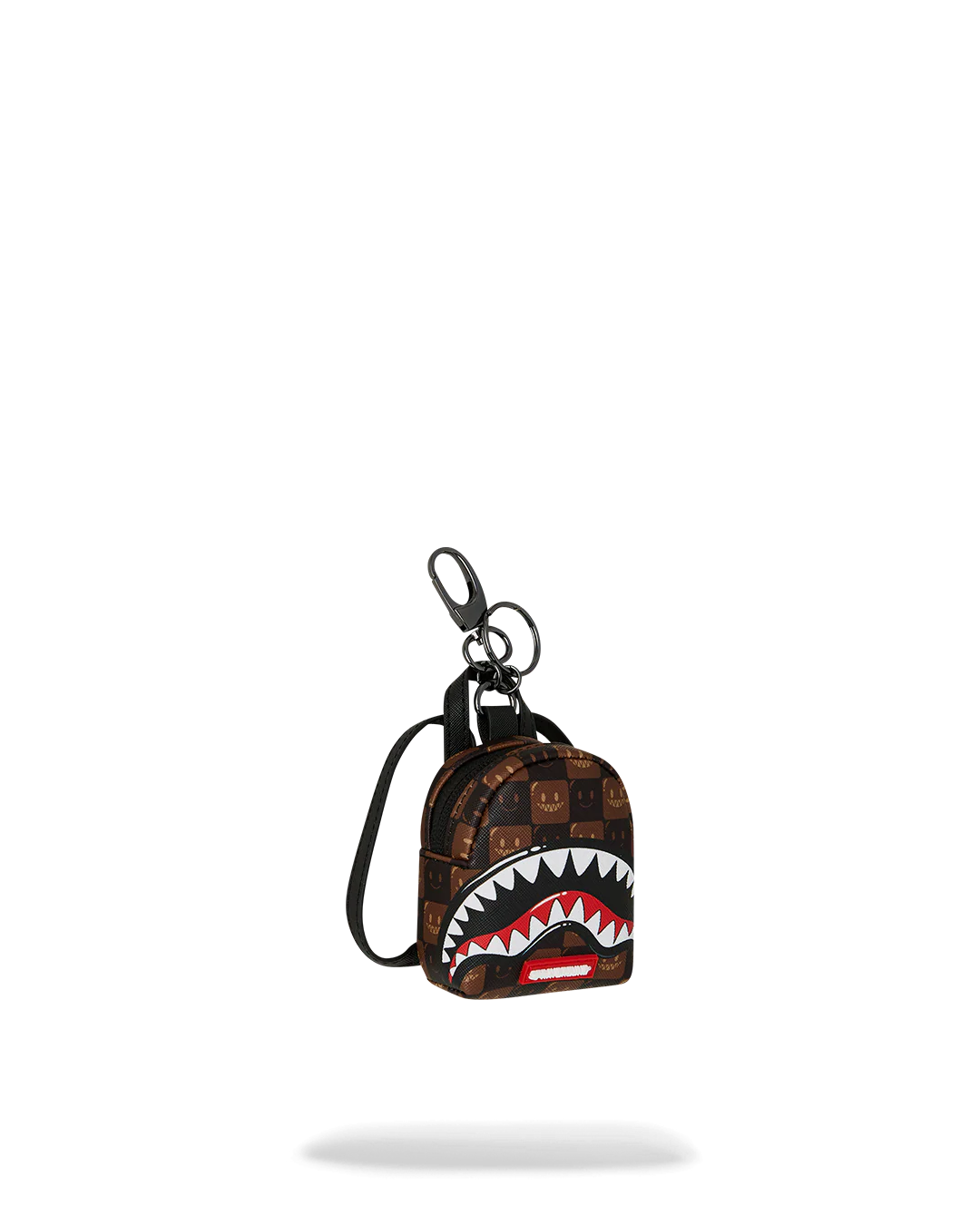 Zaino Sprayground SHARKS IN PARIS WTF BUBBLE BROWN CHECK BACKPACK KEYCHAIN