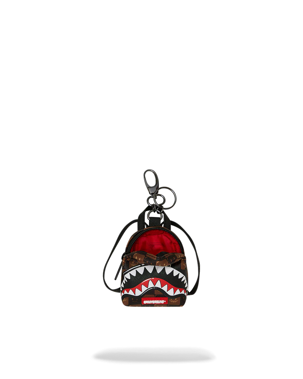 Zaino Sprayground SHARKS IN PARIS WTF BUBBLE BROWN CHECK BACKPACK KEYCHAIN