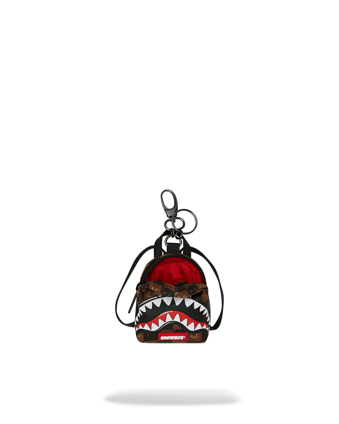 Zaino Sprayground SHARKS IN PARIS WTF BUBBLE BROWN CHECK BACKPACK KEYCHAIN