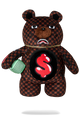 Zaino Sprayground SHARKS IN PARIS WTF BUBBLE BROWN CHECK MONEYBEAR BACKPACK