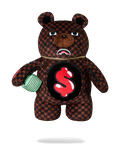 Zaino Sprayground SHARKS IN PARIS WTF BUBBLE BROWN CHECK MONEYBEAR BACKPACK