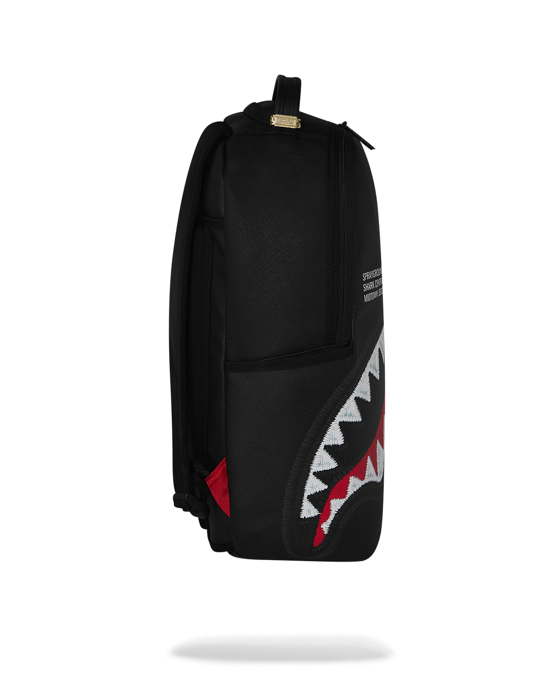 Backpack Sprayground SHARK CENTRAL BLACK EMBROIDERED SHARK BACKPACK