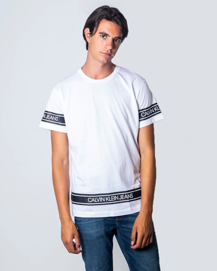 T-shirt Calvin Klein Jeans FASHION LOGO TAPE TEE Bianco – 52685