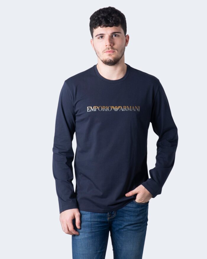 T-shirt intimo Emporio Armani STAMPA SCRITTA LOGO Blu – 54392