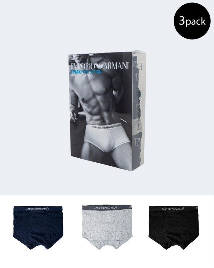 Boxer Emporio Armani Underwear 3 Pack Trunk Nero – 66357