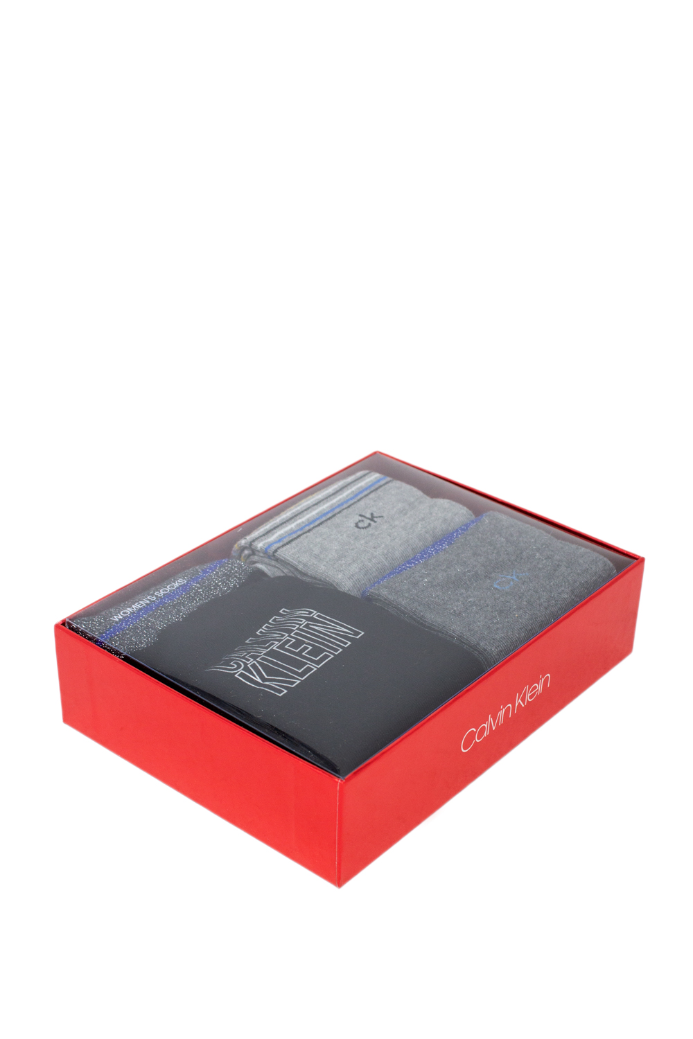 Calzini Calvin Klein Jeans Holiday Sparkle Gift Box Crew 3 Pack Grigio - Foto 1