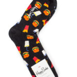 Calzini Lunghi Happy Socks HAMBURGER Nero - Foto 1